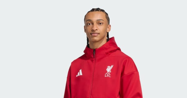 adidas Liverpool FC ADIDAS Z.N.E. Anthem Jacket - Red | Free
