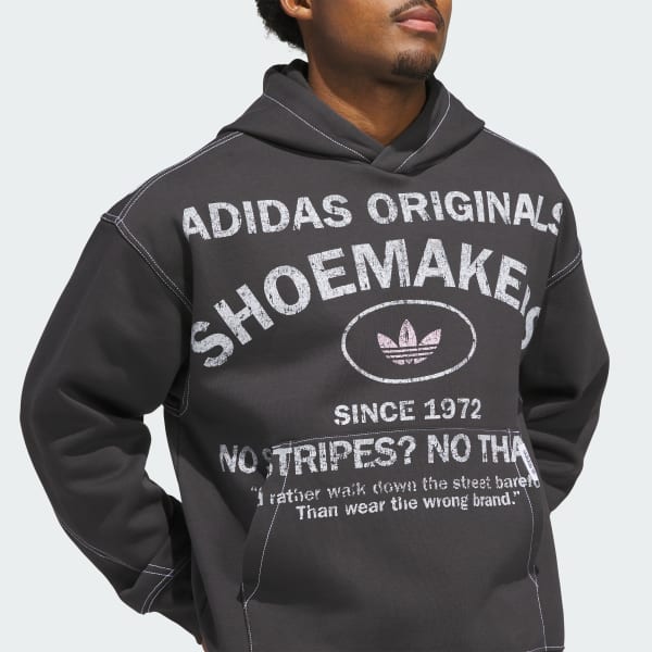 adidas ORIGINALS SHOEMAKER GRAPHIC HOODIE - Black | Free Shipping