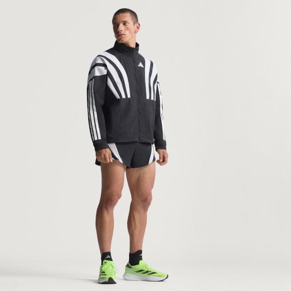 adidas Adizero Archive Running Jacket - Black | Free Shipping with
