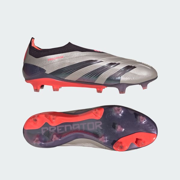 adidas Predator Elite Laceless Çim Saha Kramponu - Gri | adidas