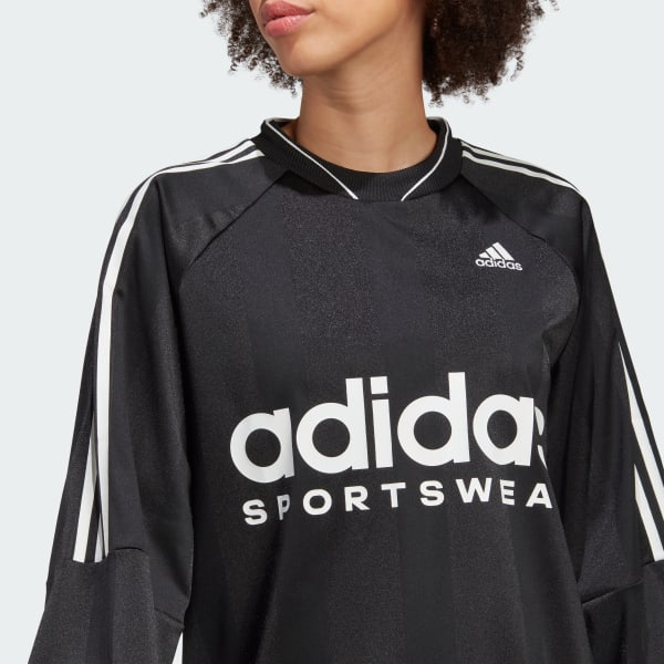adidas Women's Lifestyle Jacquard Long Sleeve Jersey - Black adidas US