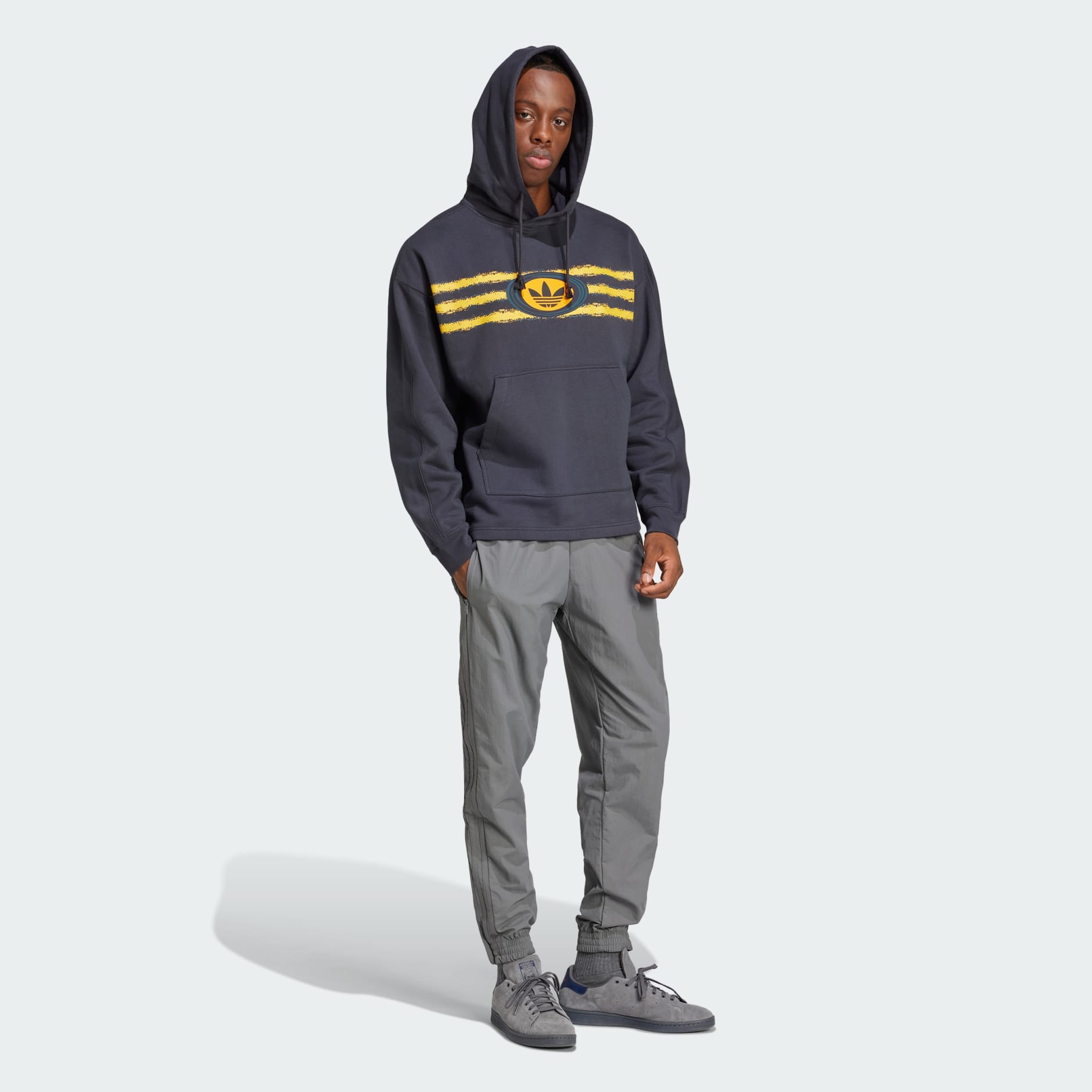 Clothing - adidas Originals 90s Fleece Hoodie - Grey | adidas Oman