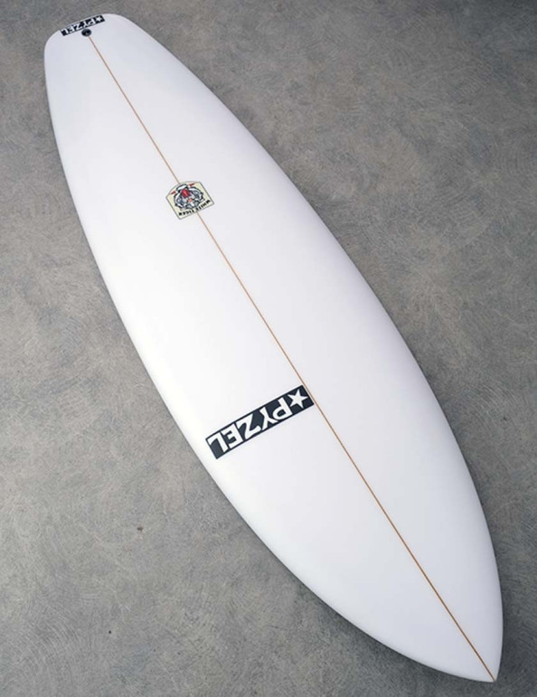 Pyzel White Tiger Surfboard 5ft 11 Futures - White