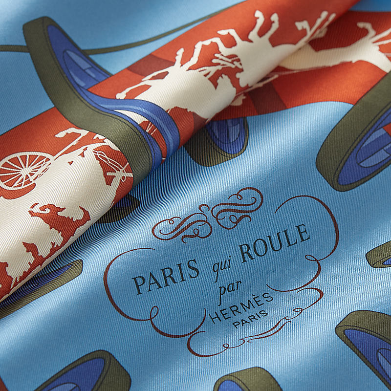 カレ 70 《車輪でめぐるパリ》 - パープル | Hermès - エルメス-公式サイト