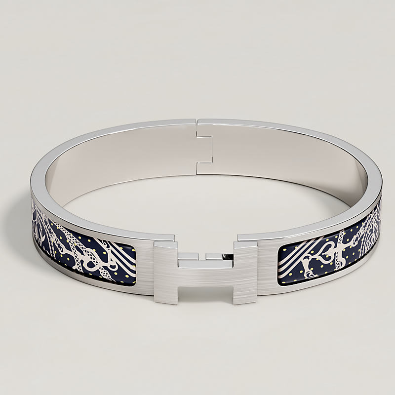 Clic HH Festival des Amazones Bandana bracelet - Blue | Hermès USA