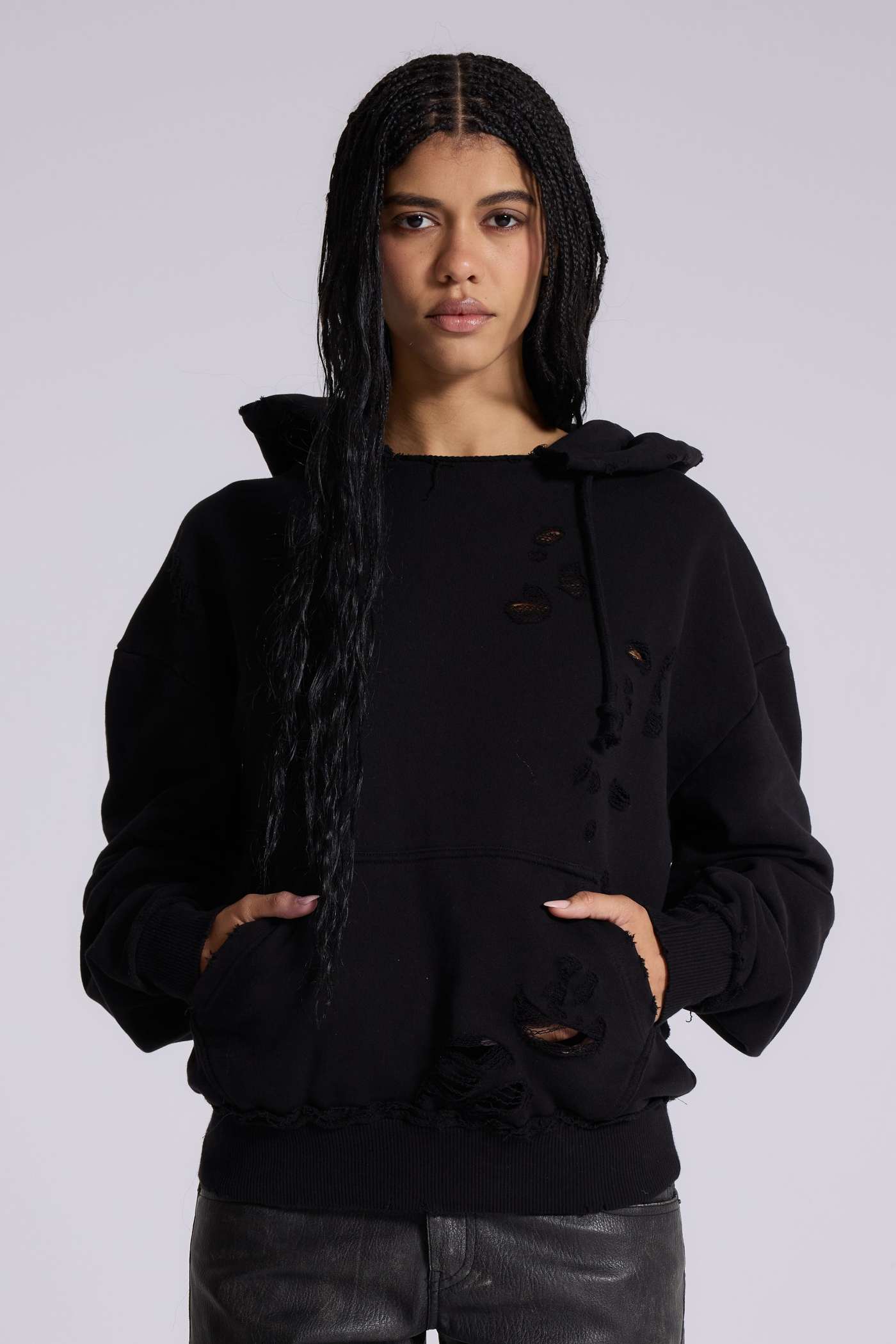 Pullover Bitten Hoodie in Black | Jaded London | Clothing