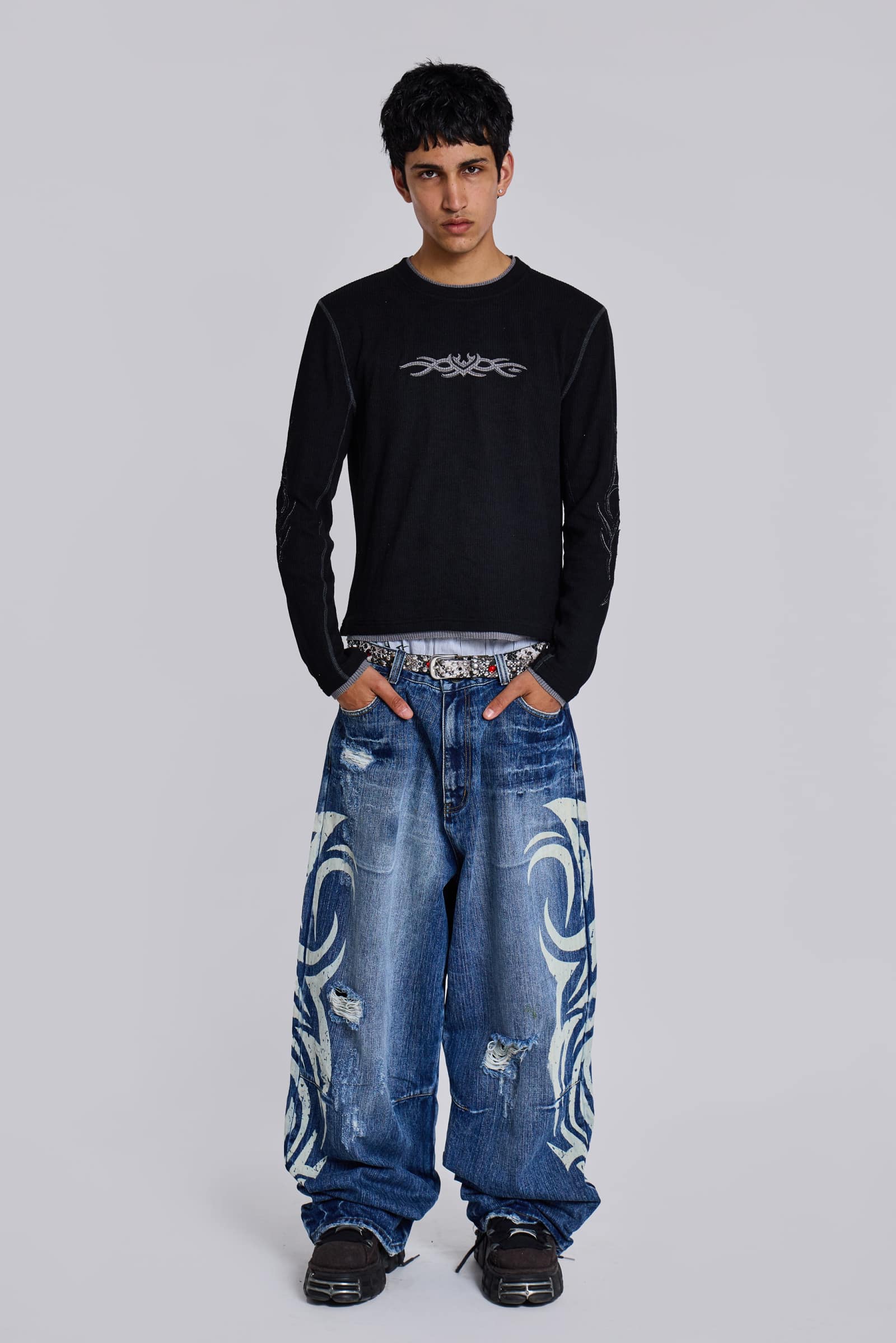 Shop Light Wash Blade XL Colossus Jeans | Jaded London | Clothing