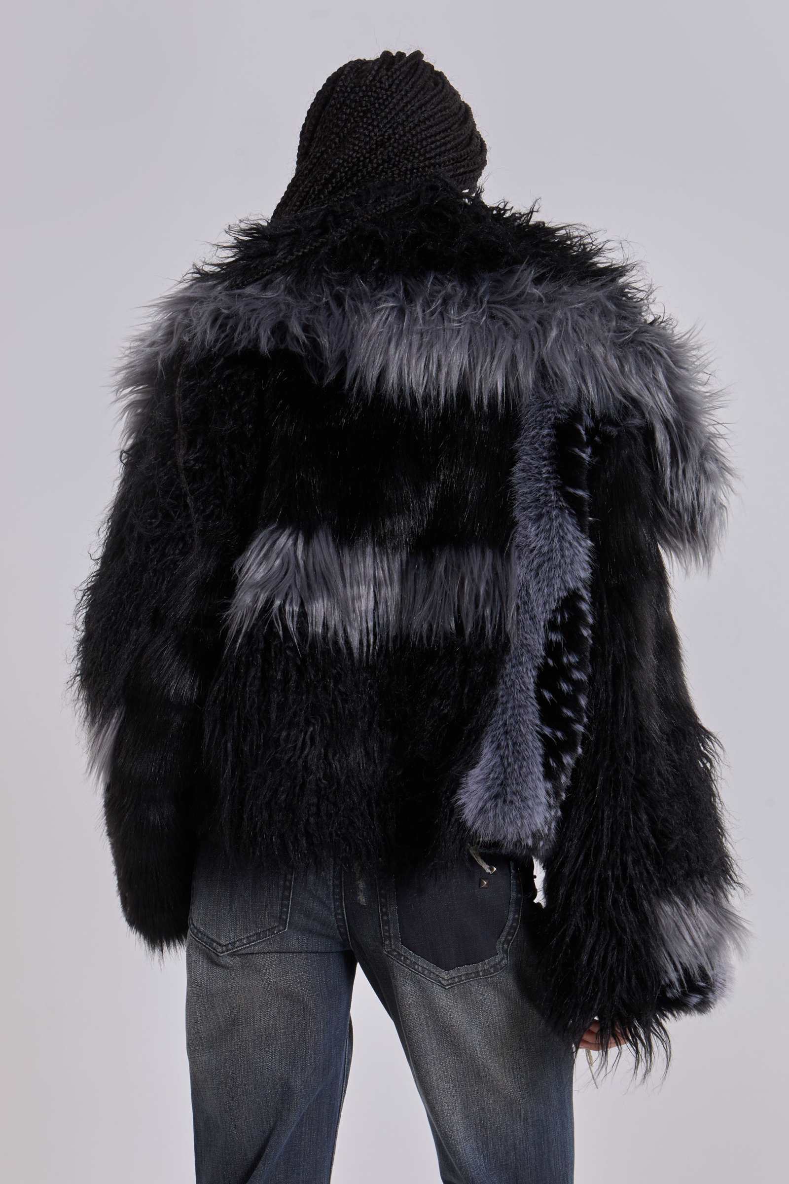 Oksana Patchwork Faux Fur Coat | Jaded London | Clothing