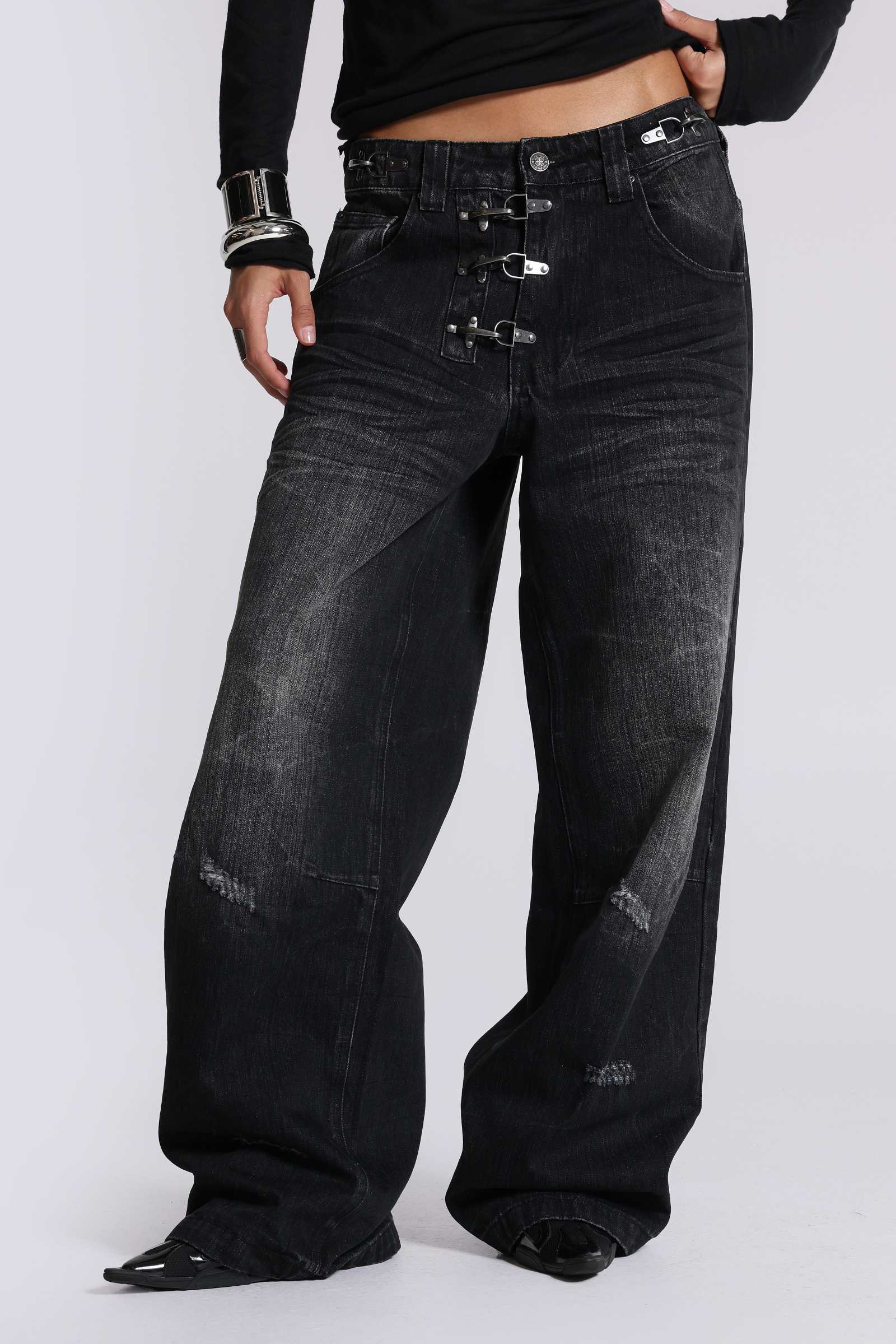 Ashen Clasp Colossus Jeans | Jaded London