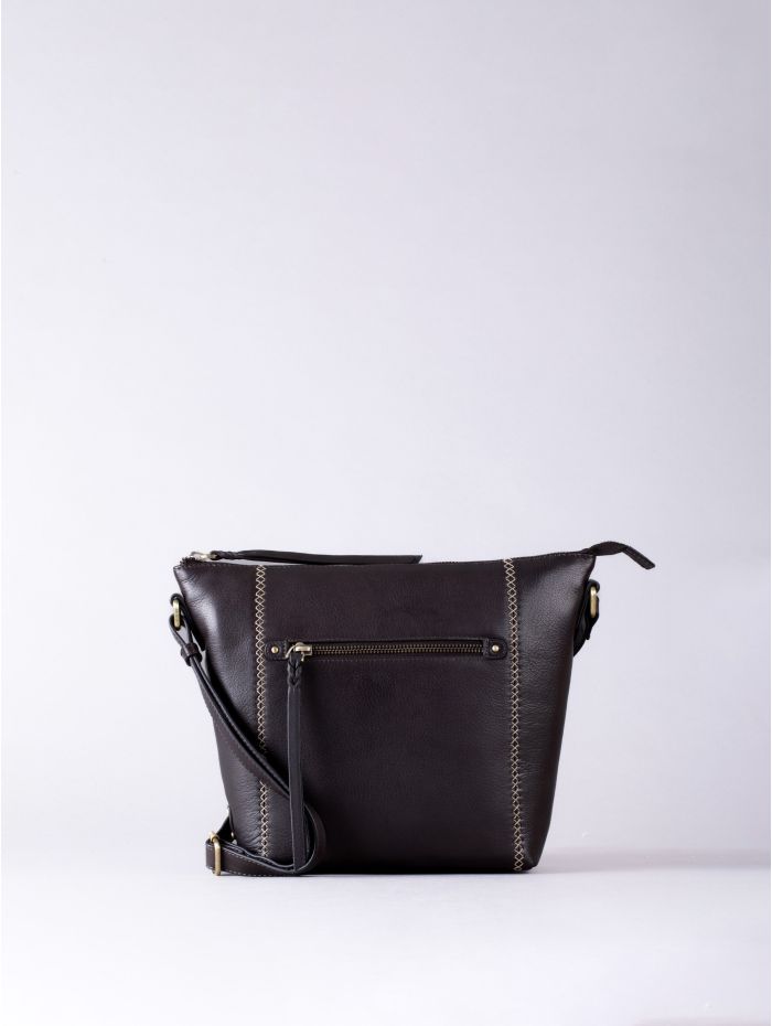 Castlerigg Leather Cross Body Bag in Chocolate Brown | Lakeland