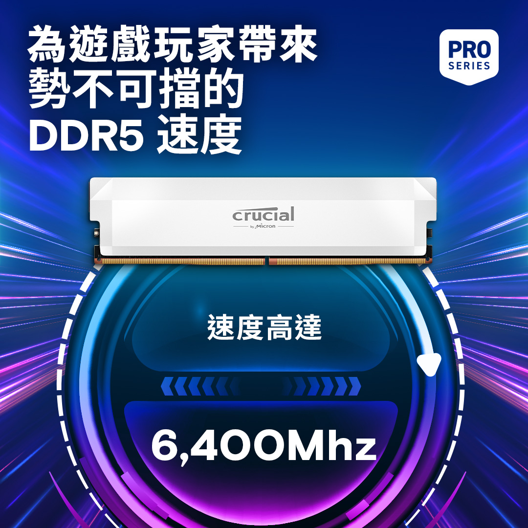 Crucial Pro DDR5-6000 32GB Kit (16GBx2) UDIMM: OC Gaming Memory