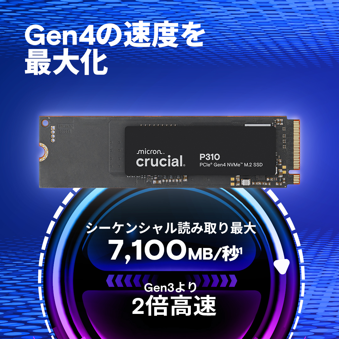 Crucial P310 1TB PCIe Gen4 NVMe 2280 M.2 SSD | CT1000P310SSD8
