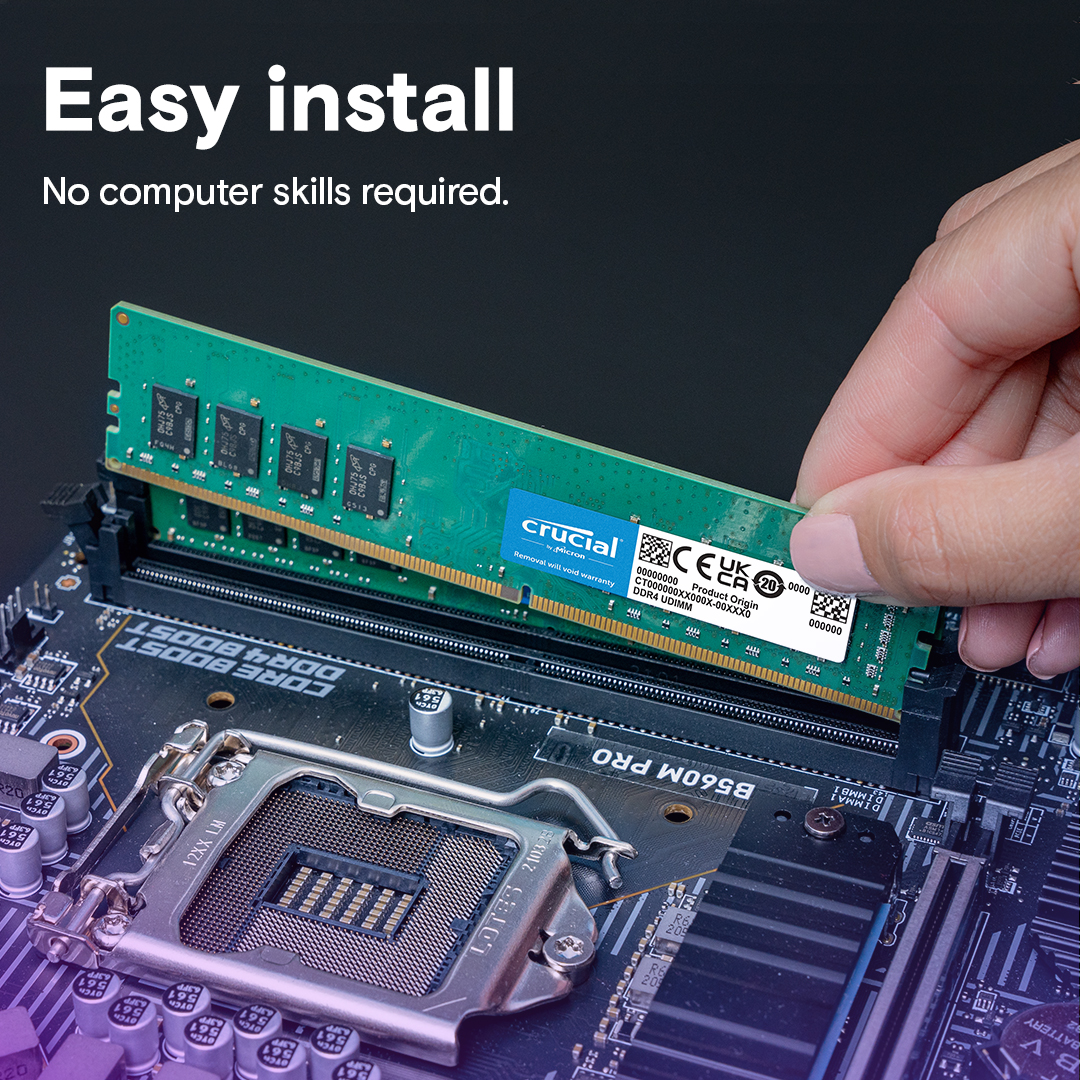 Crucial 64GB Kit (32GBx2) DDR4-3200 UDIMM | CT2K32G4DFD832A