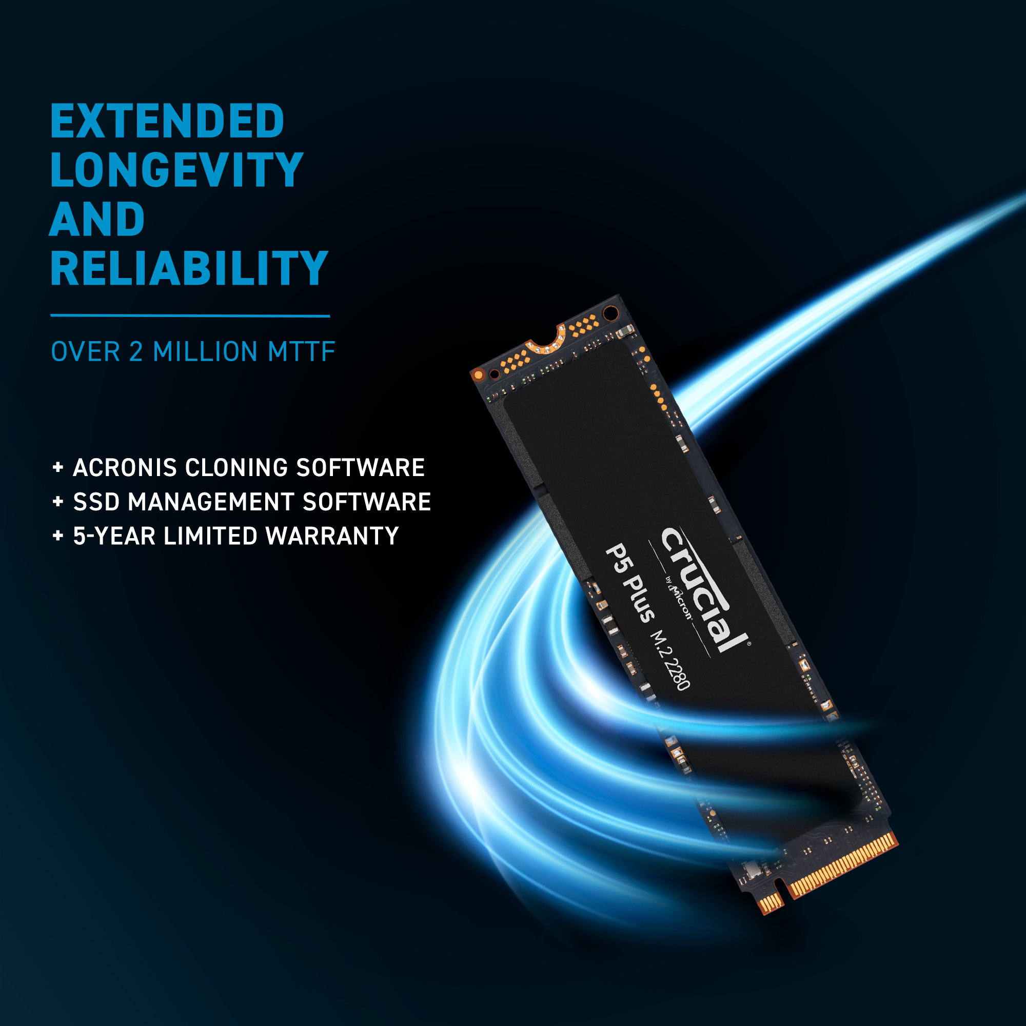 Crucial P5 Plus 2TB PCIe M.2 2280SS Gaming SSD | CT2000P5PSSD8