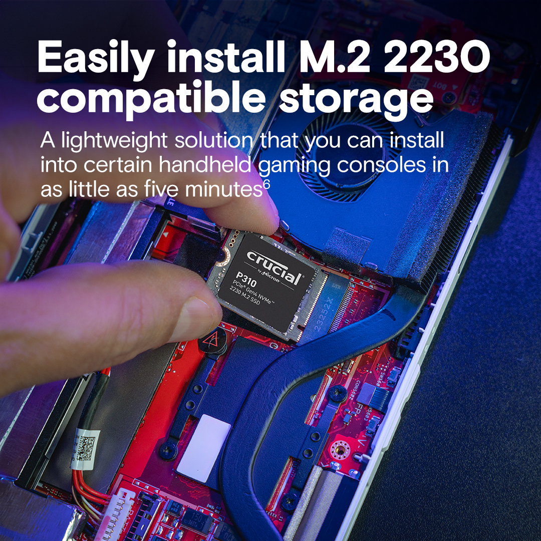 Crucial P310 1TB PCIe Gen4 NVMe 2230 M.2 SSD | CT1000P310SSD2