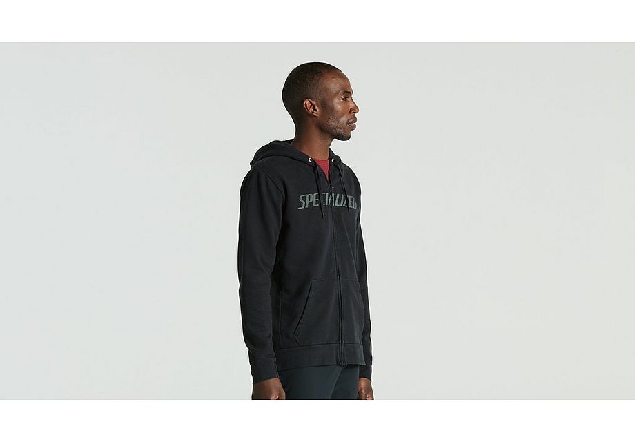MEN'S LEGACY WORDMARK ZIP-UP HOODIE BLK M(M ブラック): アパレル