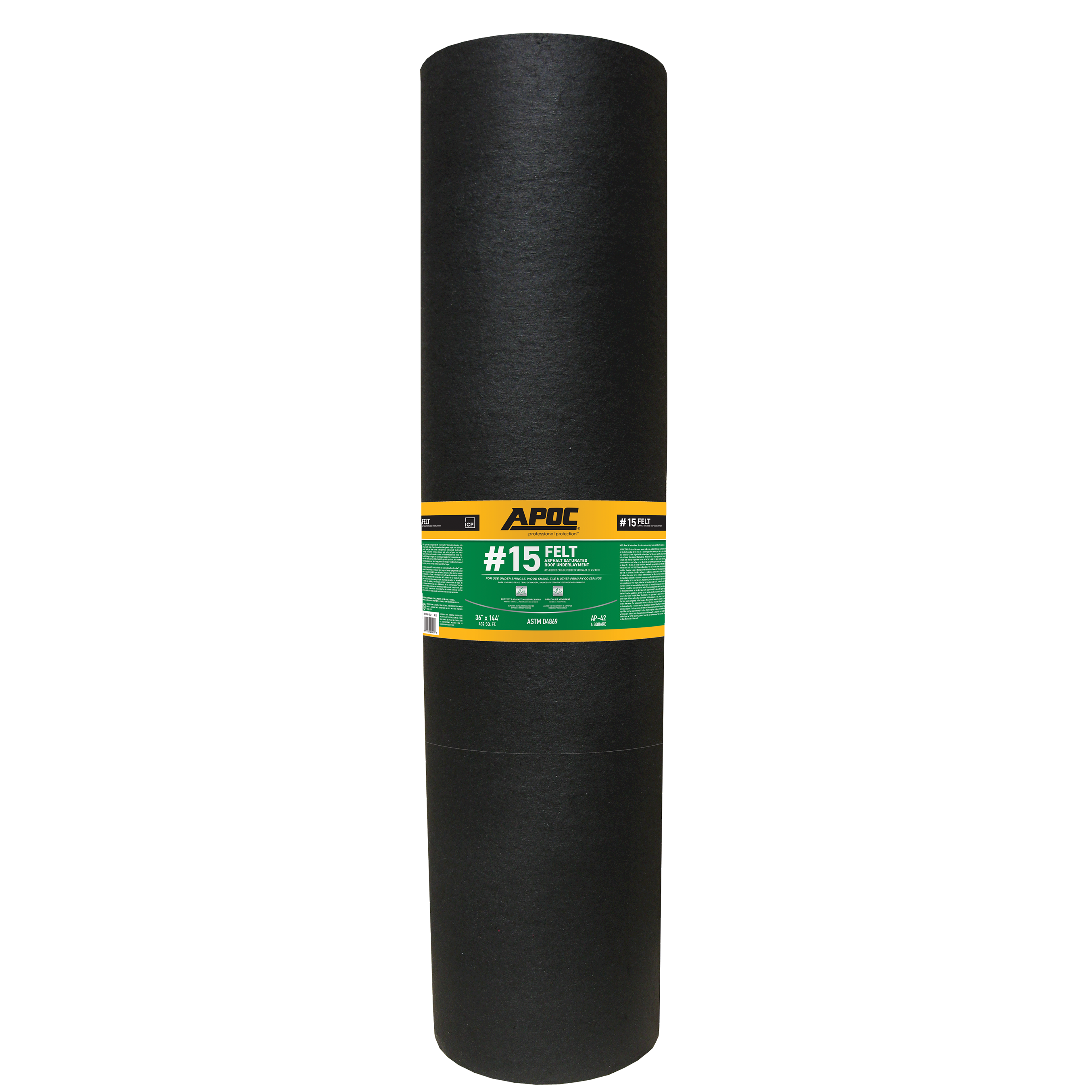 APOC® 26 #30 Tuff-Felt™ Premium Asphalt Saturated Roof Underlayment