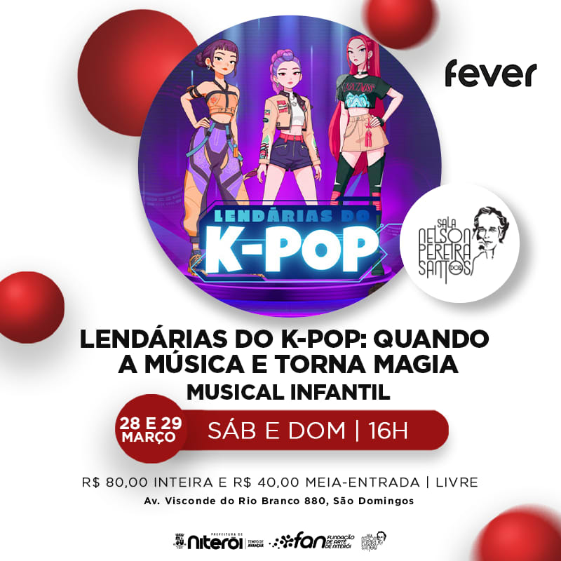LENDÁRIAS DO K-POP:QUANDO A MÚSICA SE TORNA MAGIA - Niterói | Fever