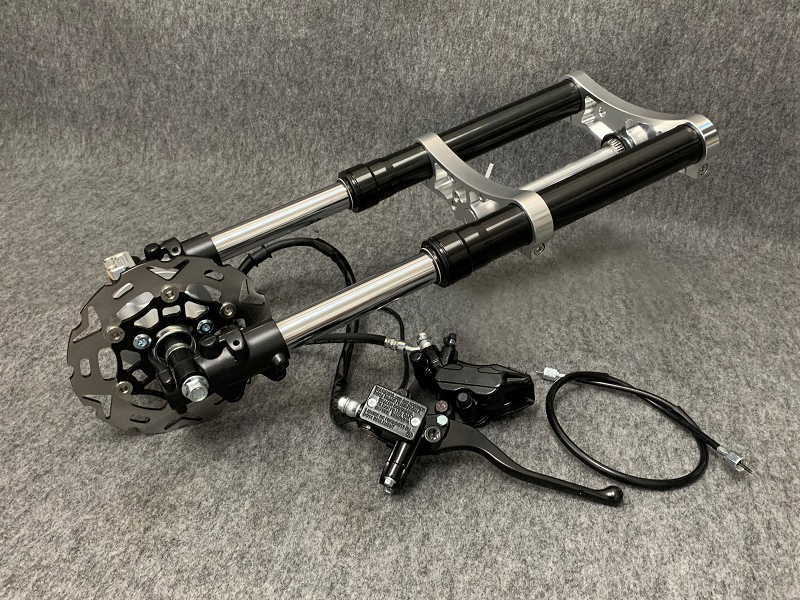 KEPSPEED製 ダックス用 倒立フロントフォーク - AJS・SKYTEAMカスタム