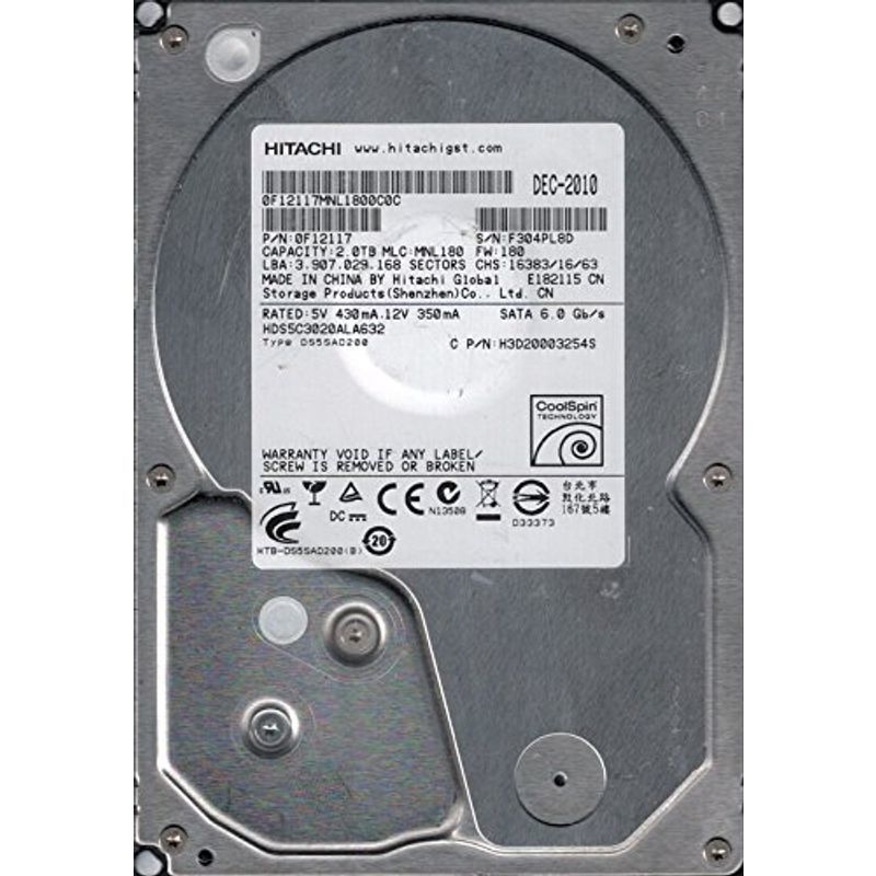 HGST HDS5C3020ALA632 [2TB SATA600] オークション比較 - 価格.com