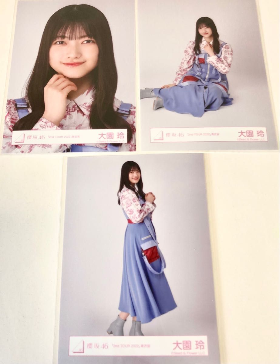 櫻坂46 大園玲 クリスマスサンタ衣装 ランダム生写真 4種コンプ 4枚 4