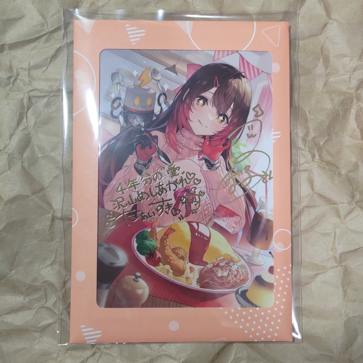 希少】ホロライブ ロボ子さん 直筆サイン C96缶バッジ
