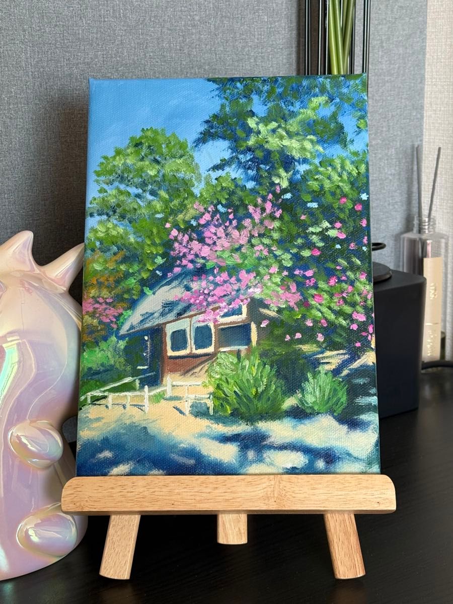 夜のアジサイ」 手描き 油絵 風景画 原画 油彩画 紫陽花｜Yahoo!フリマ