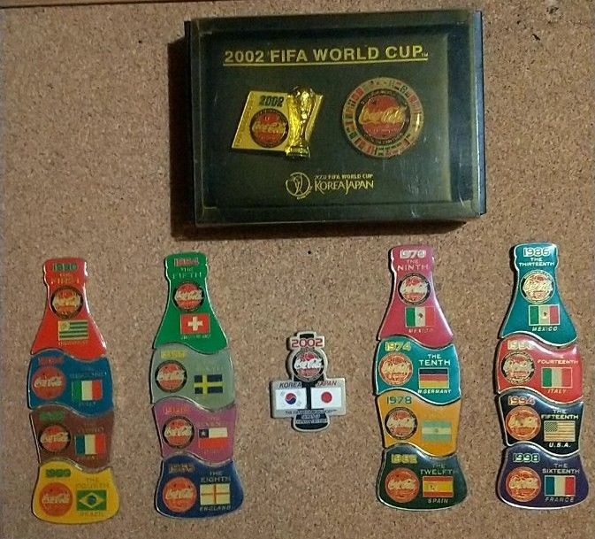 2002年FIFAワールドカップコカ・コーラ記念ピンバッジセット｜Yahoo