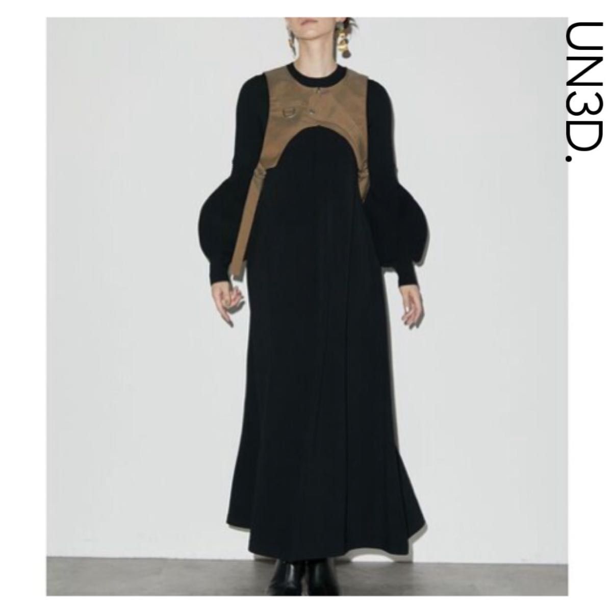 美品 現行 完売 UN3D アンスリード WAVE SHIRRING JUMP SUIT｜Yahoo