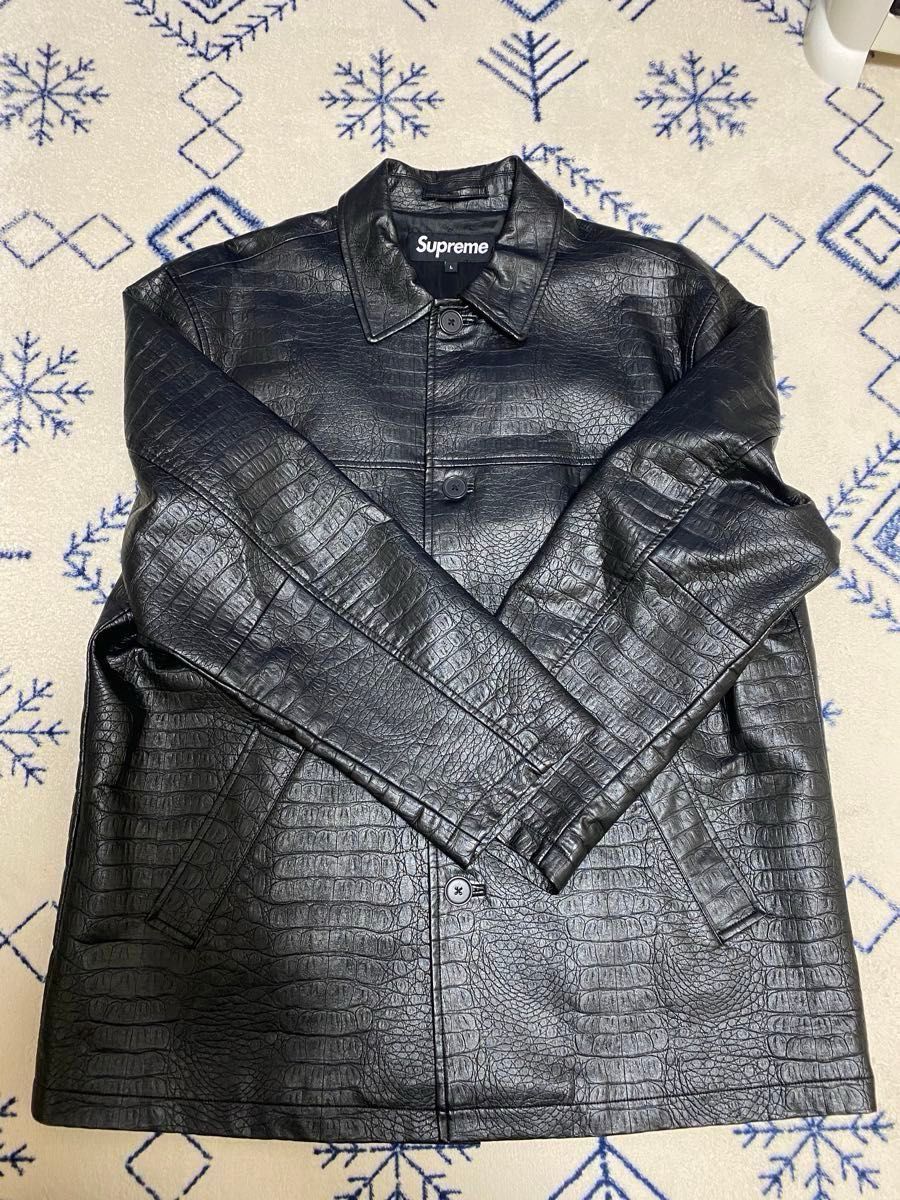 S Supreme Plaid Car Coat Cream シュプリーム プレイド カーコート