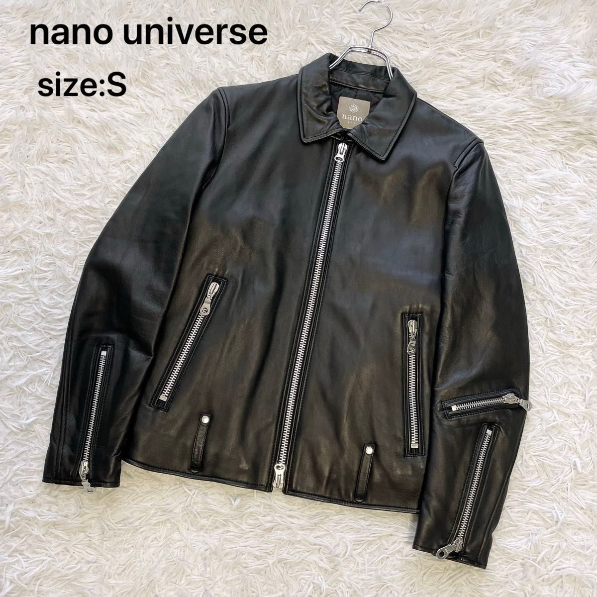 未使用 STUD HOMME クロスポケット イタリア産 ラムスキン レザー