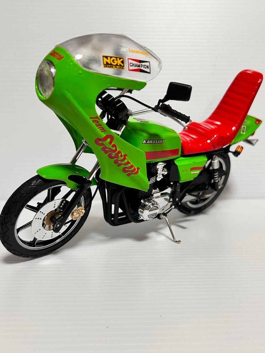 アオシマ 1/12 スズキ GSX400E II ザリ 改 族車仕様 プラモデル 完成品