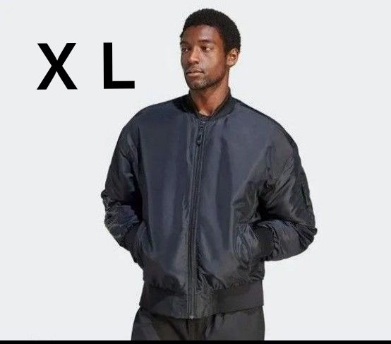 美品 adidas×ALL BLACKS 中綿入りスカジャン Sサイズ 黒 アディダス