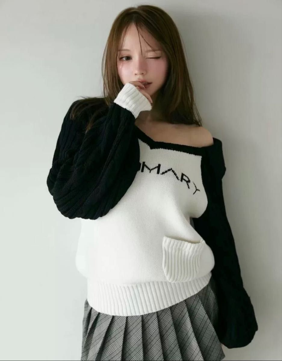 ANDMARRY Marie Knit tops Black アンドマリー ニット 新品未使用 free