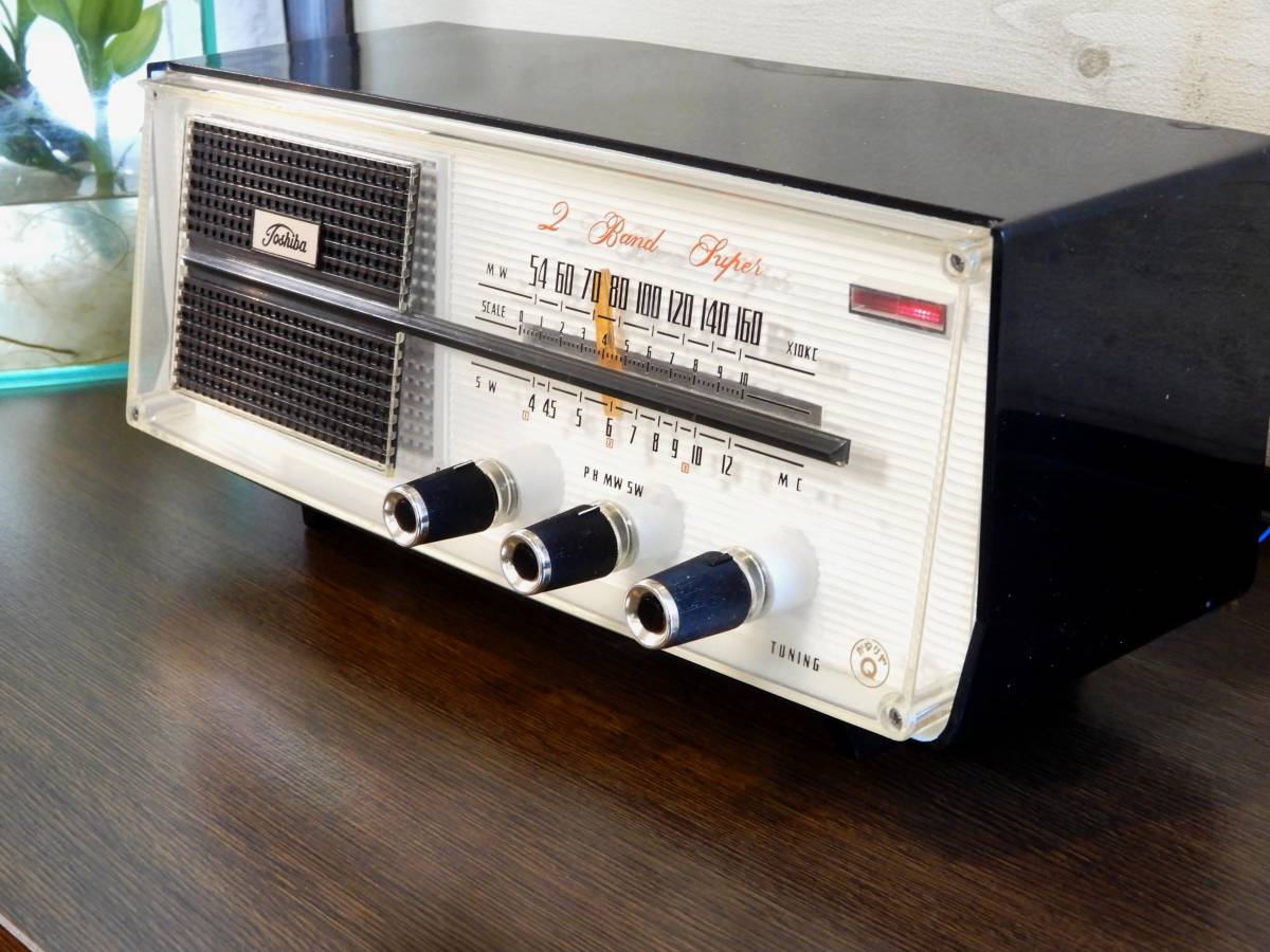 Yahoo!オークション - 真空管ラジオ 東芝 5YC-606 カナリヤ Q 【整備済