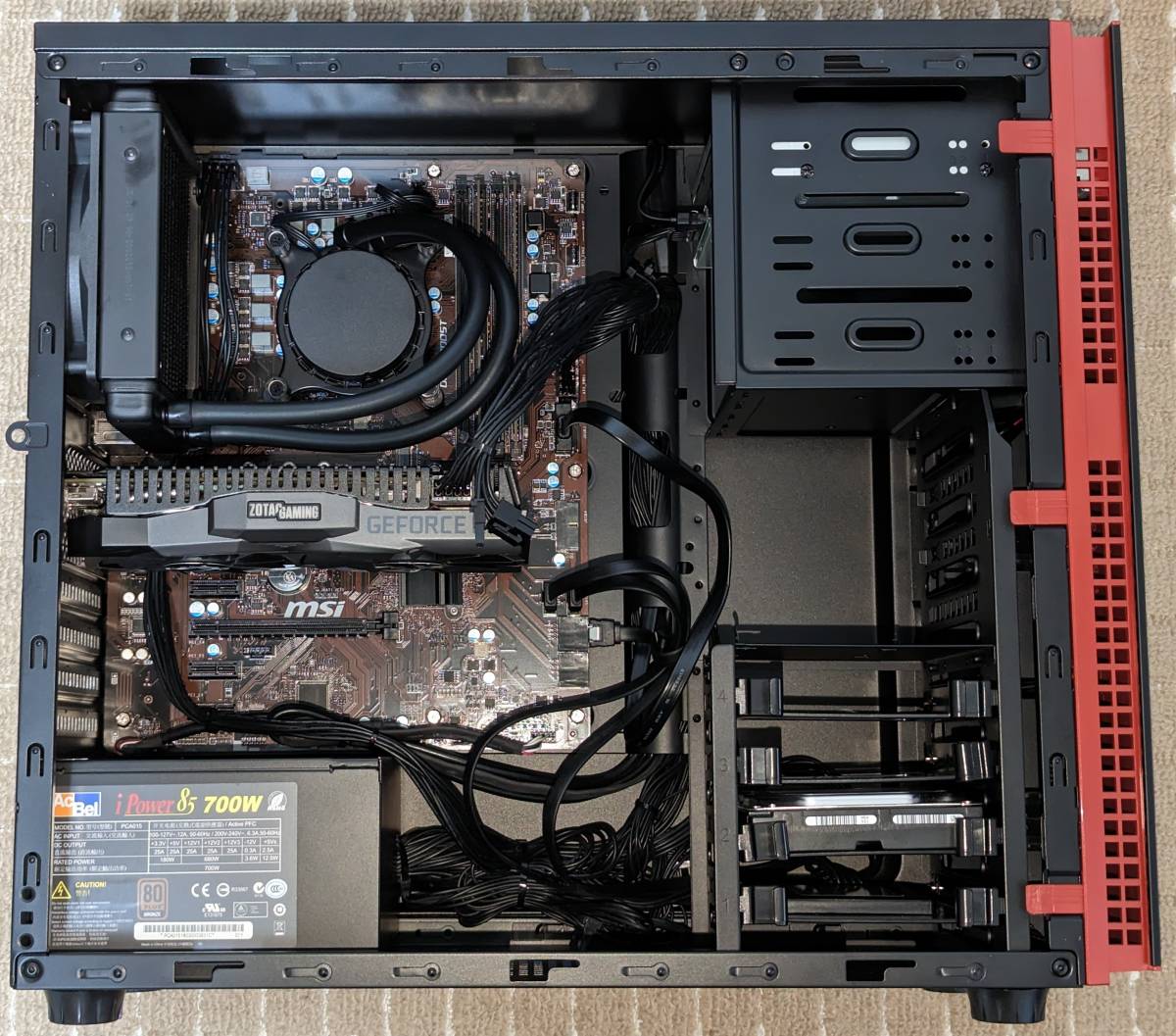 ゲーミングPC i7-8700K 水冷 16GB RTX2070 新品SSD 480GB HDD1TB Wi-Fi