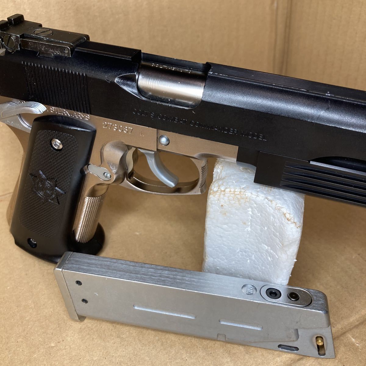 WA コルト コンバットコマンダー 固定スライドガスガン マガジン 作動