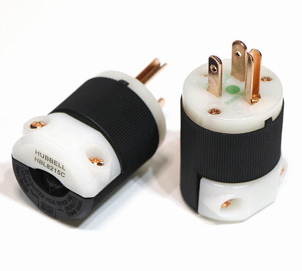送料無料 HUBBELL HBL8215C 純銅製 非メッキ 電源プラグ 医療用