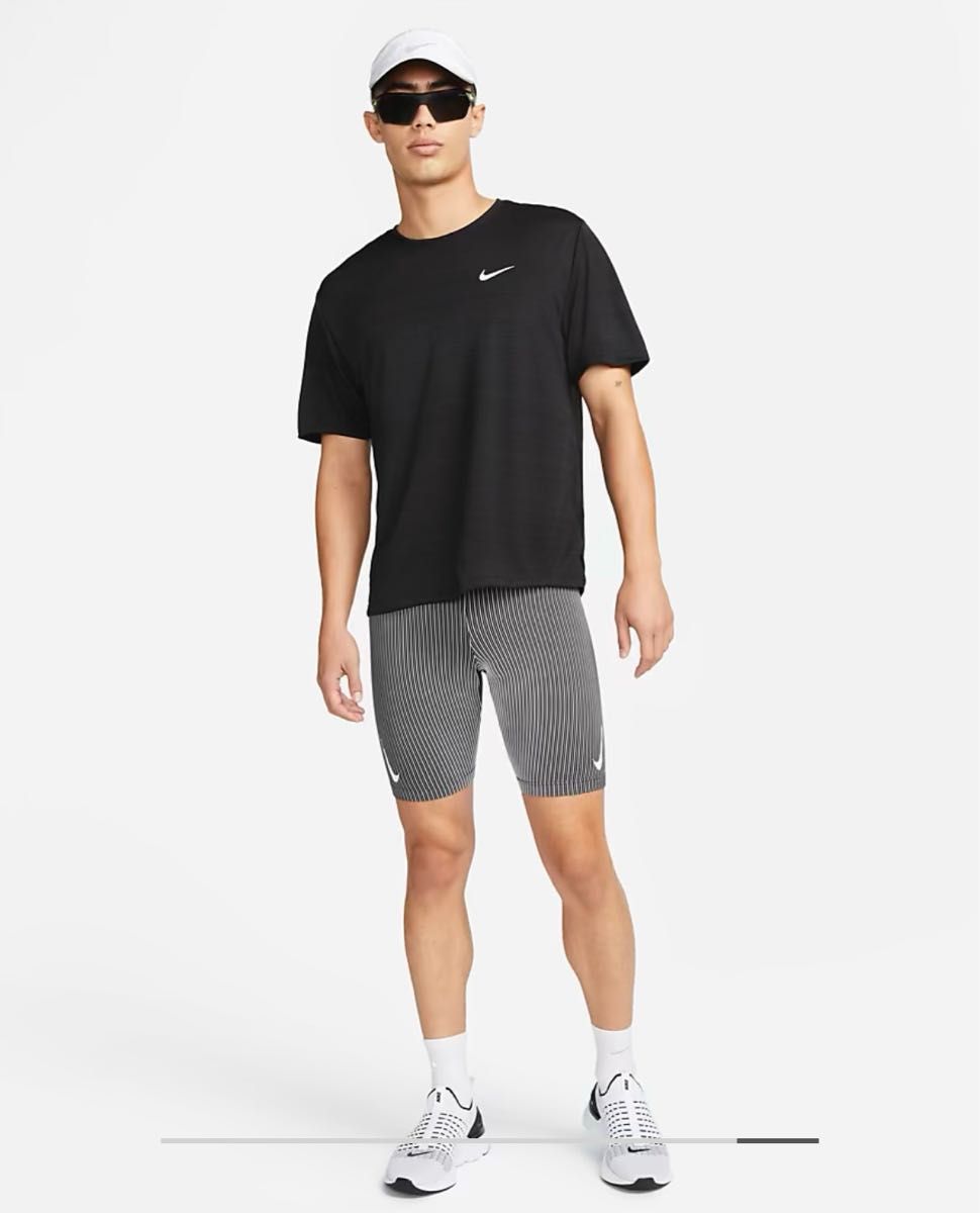 Nike エアロスイフト ハーフ タイツ S グレー マラソン スパッツ S