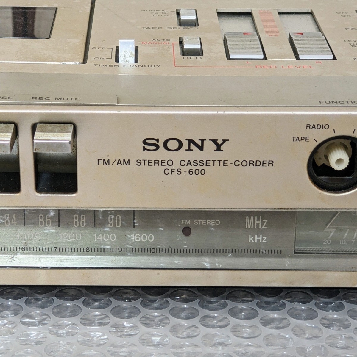 Yahoo!オークション - SONY CFS-600 ソニーカセットデッキ FM/AM ステ