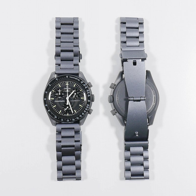 Swatch×OMEGA スウォッチ×オメガ 対応メタルブレス スペースグレー D