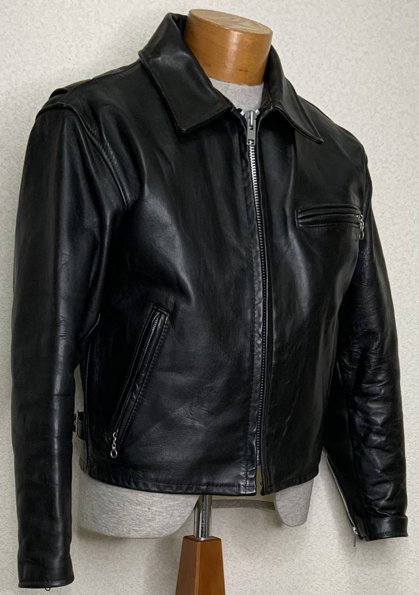 良品⑤schott【40】643Eライナー付米国製 シングルライダース 牛革