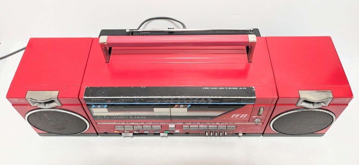 SANYO MR-FF8 ラジカセ カセットデッキ レッド 赤 サンヨー 三洋