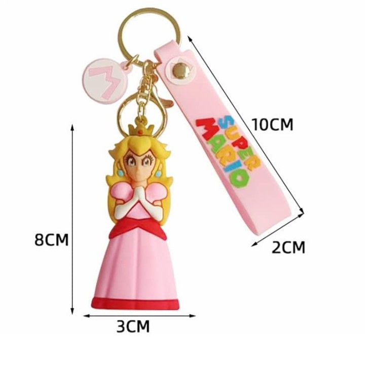 未開封品］スーパーマリオ ピーチ姫 キーホルダー ラバーストラップ