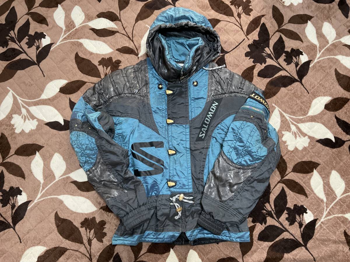 1990年代ヴィンテージ◇SALOMON◇ スキーウェア 上下セット 中古LL