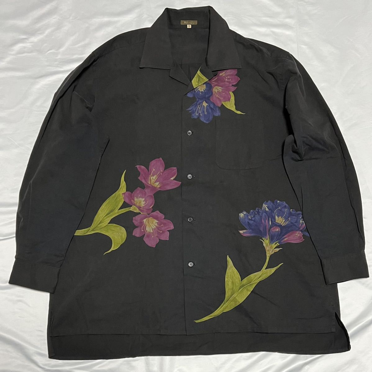 Y's for men シャツ フラワープリント コットン 花 Yohji Yamamoto