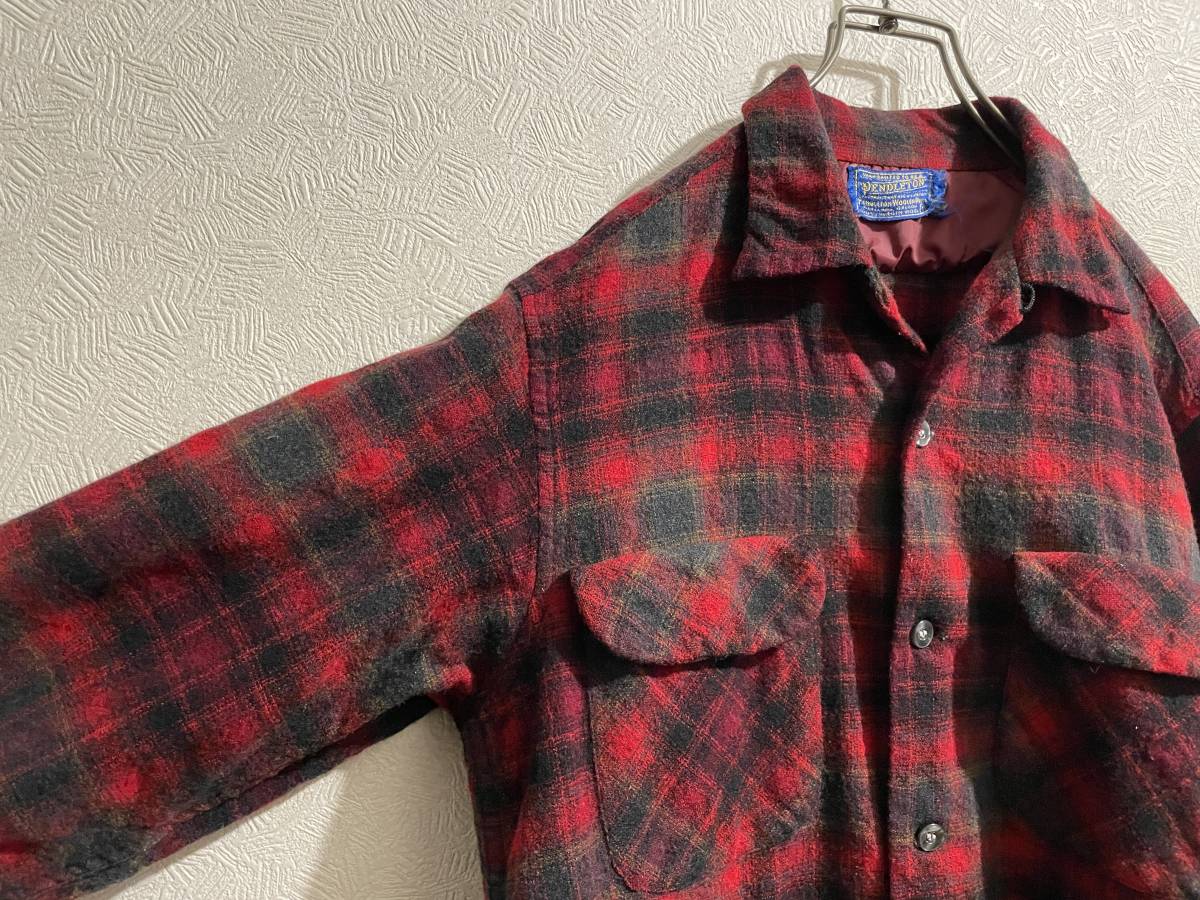 ◯ Vintage 50s PENLLETON シャドウ チェック ボード シャツ / ペン