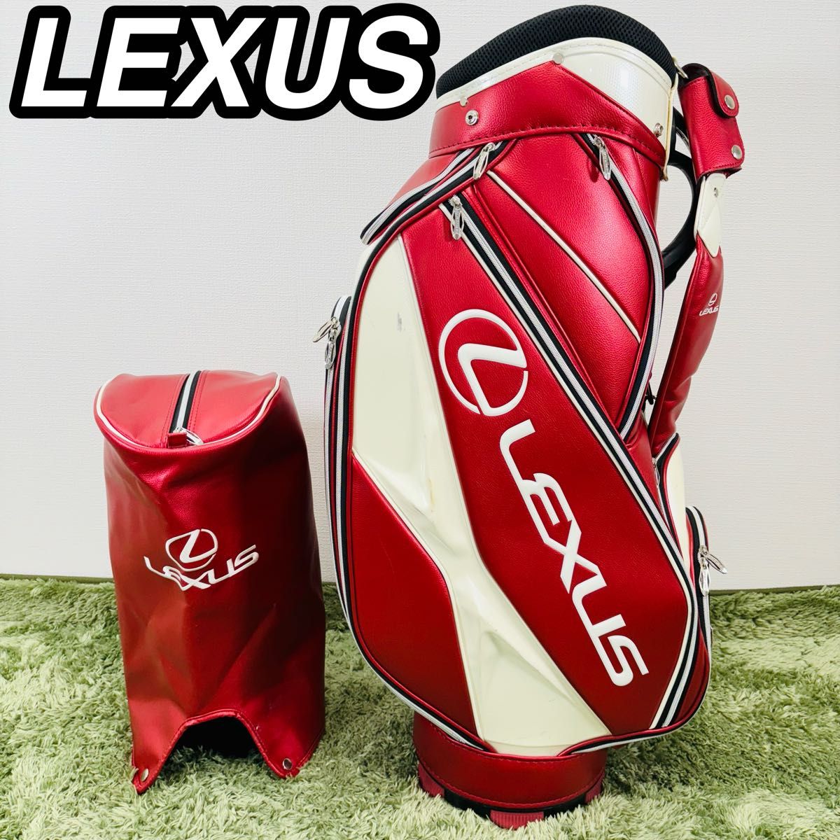 ☆値下げ☆LEXUS 赤 キャディバッグ LEXUS キャディバッグ レッド