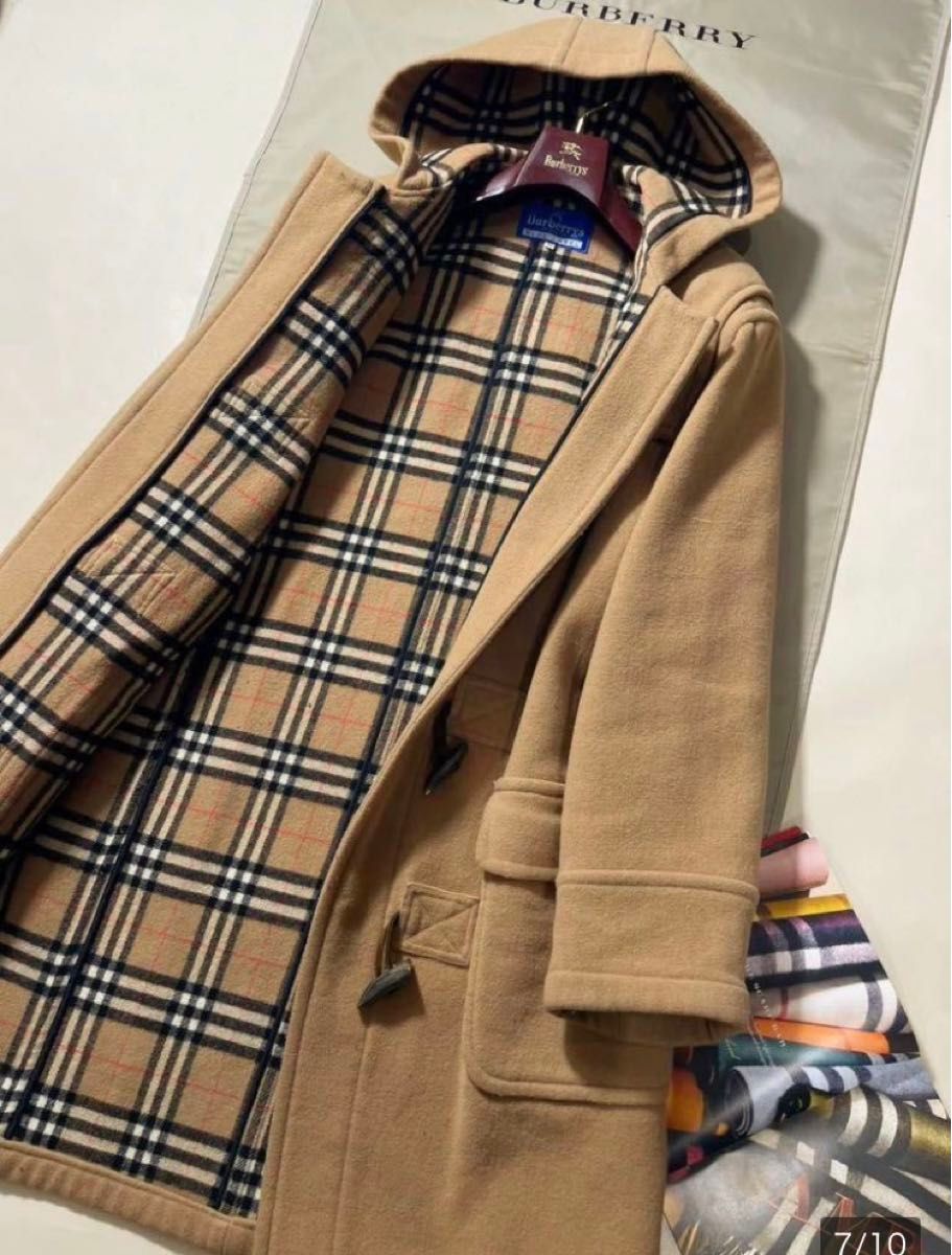 お目立ちノバチェック】定価14万 美品BURBERRY 高級ウールダッフル