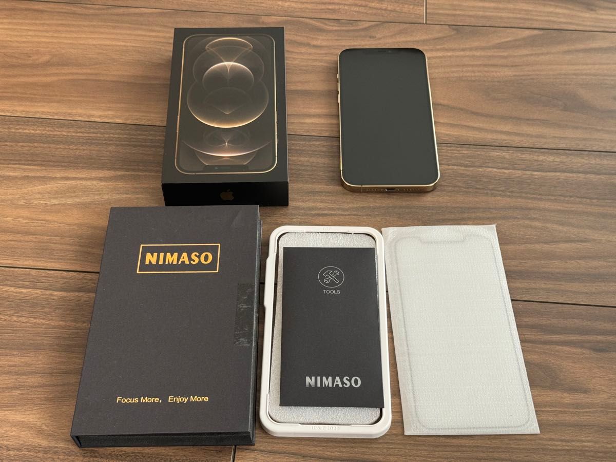 美品 iPhone12 Pro Max Gold 256GB Appleストア一括購入品 新品ガラス